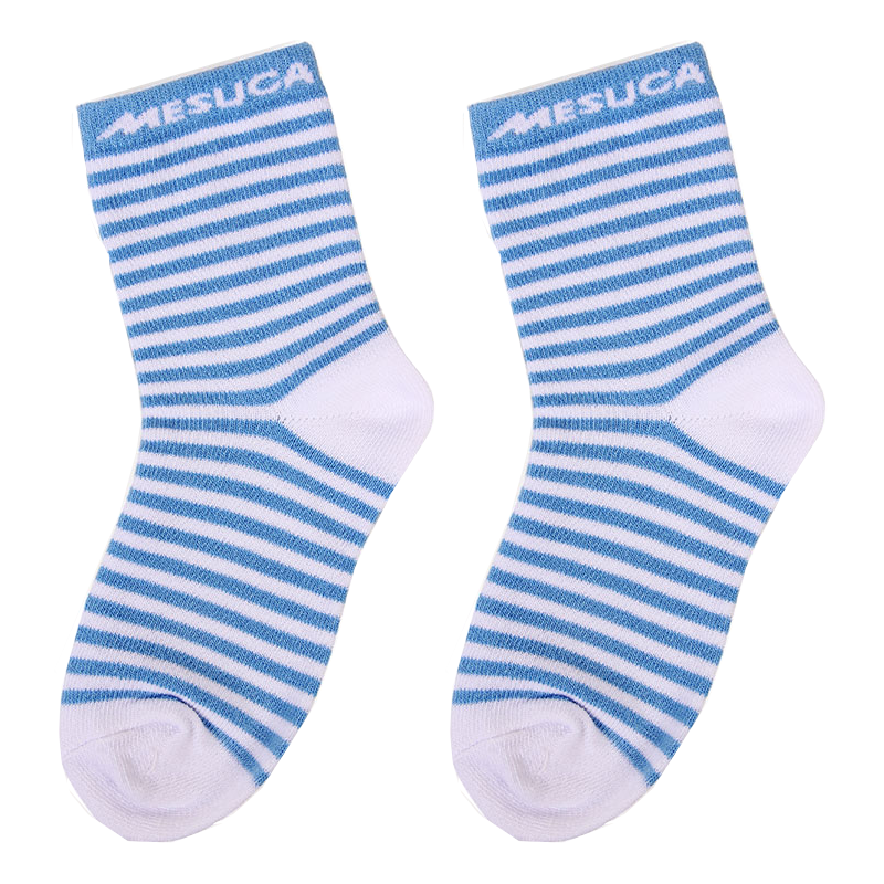 麦斯卡(MESUCA)儿童休闲袜 MGZ73550 天蓝/白色 M
