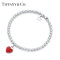 Tiffany&Co.蒂芙尼经典红色珐琅珠式手链 16.5cm