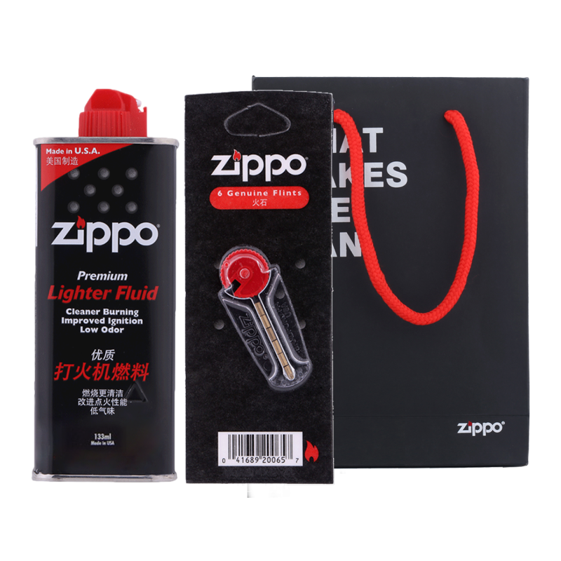 之宝（ZIPPO）配件耗材 ZIPPO煤油 火石 棉芯 芝宝火机油 基础套餐 小油*1+火石*1