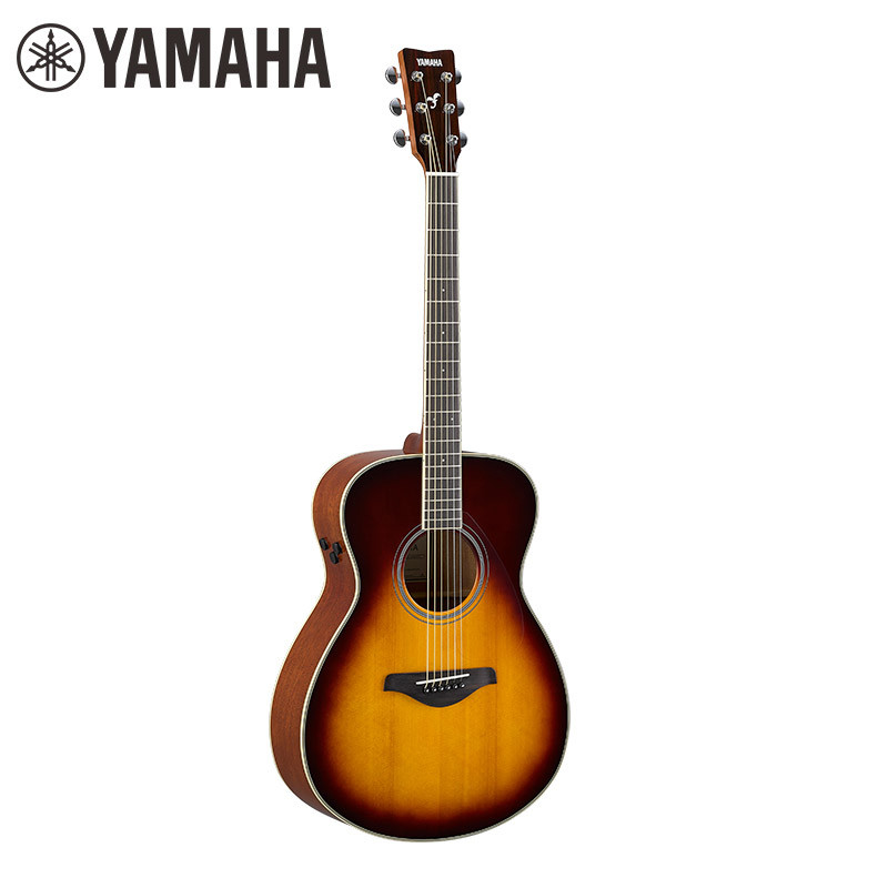 雅马哈(YAMAHA)FSTA BS加振吉他单板电箱民谣木吉他棕色渐变40寸 棕色渐变
