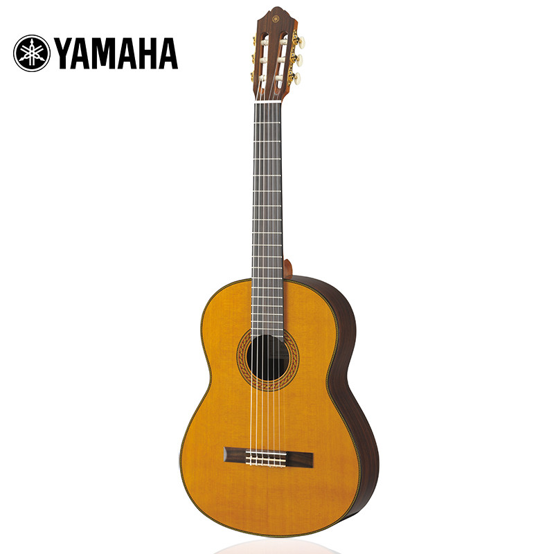 YAMAHA雅马哈吉他CG192C亮光单板古典吉他初学者吉它雪松面板玫瑰木背侧板39英寸进阶 原木色