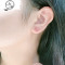 手作银饰新款粉色小猪耳钉女925银个性创意设计耳环气质银耳针耳 925银针（防过敏）