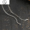 s925银饰品泰银复古做旧手工项链个性简约8字环锁骨链细链 2mm50厘米