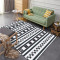 北欧简约小清新客厅卧室地毯现代简欧厅沙发茶几床边可定制满铺_1 200×300厘米 黑白素雅包边