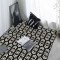 北欧简约小清新客厅卧室地毯现代简欧厅沙发茶几床边可定制满铺_1 200×300厘米 黑白小贝布边