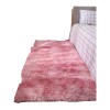 卧室地毯ins风北欧简约满铺房间加厚长毛绒客厅垫床边毯定制 宽80×160（厘米）加购物车优先发货 扎染粉色