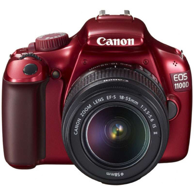 Canon 佳能 EOS1100D 数码单反相机 (EF-S18-55ISII 红)
