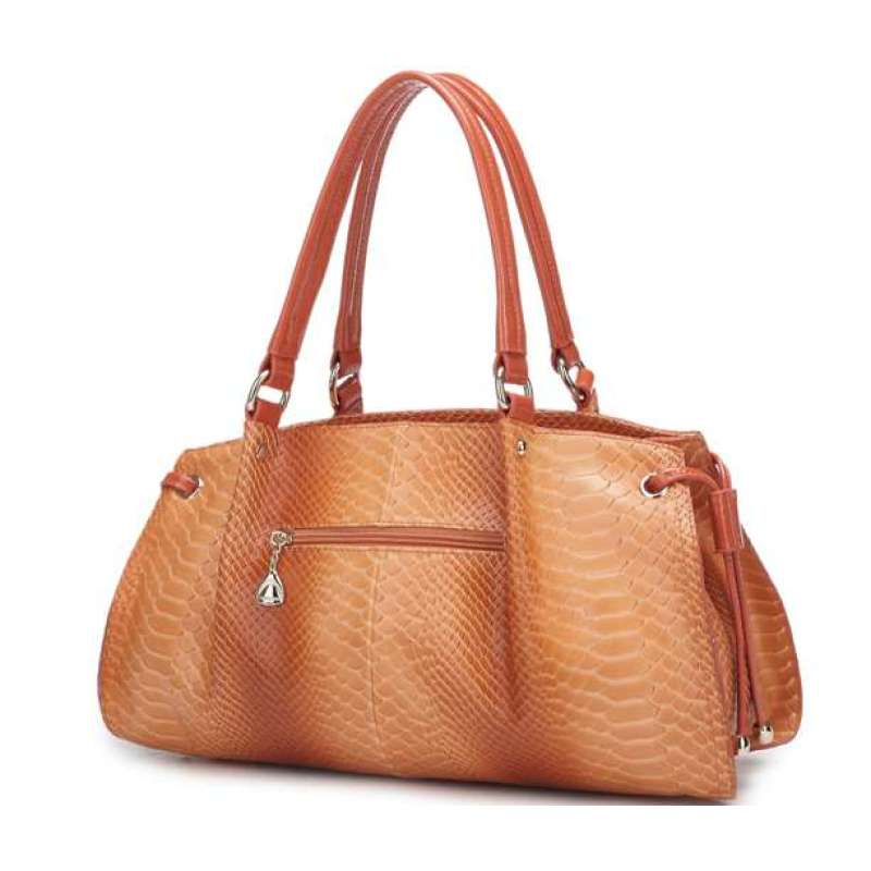 卓妮尔绝色名伶系列蛇纹牛皮单肩包CRN-090