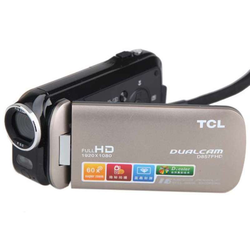 TCL数码摄像机DV-D857FHD香槟金