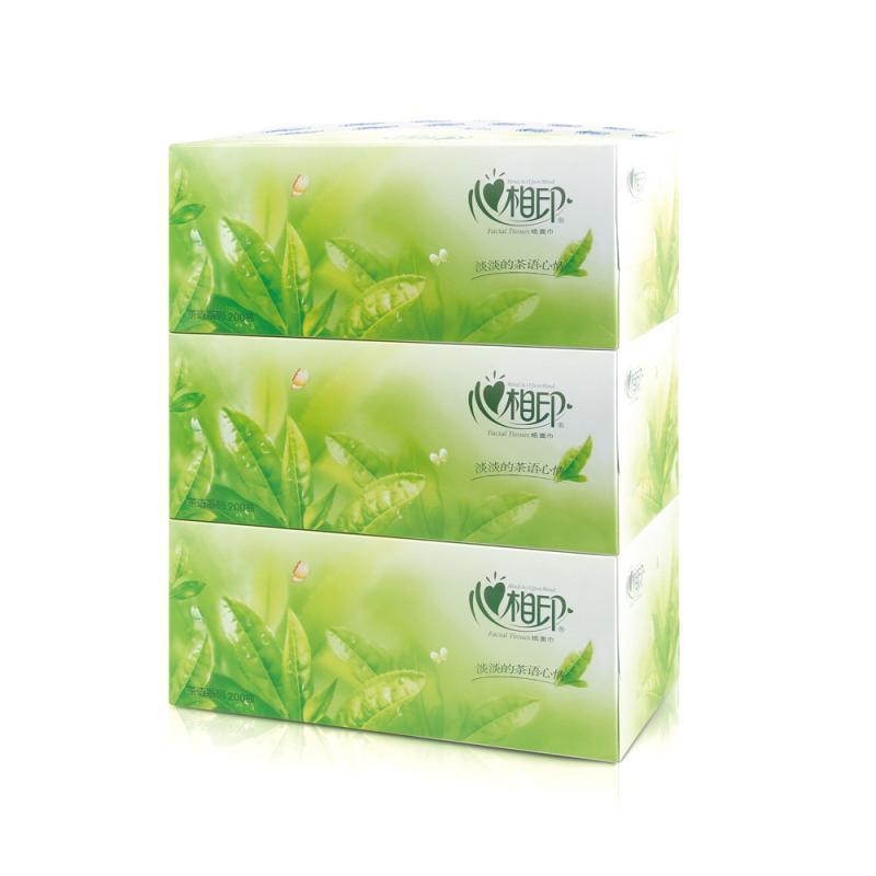 心相印茶语系列200抽盒装面巾纸*3盒