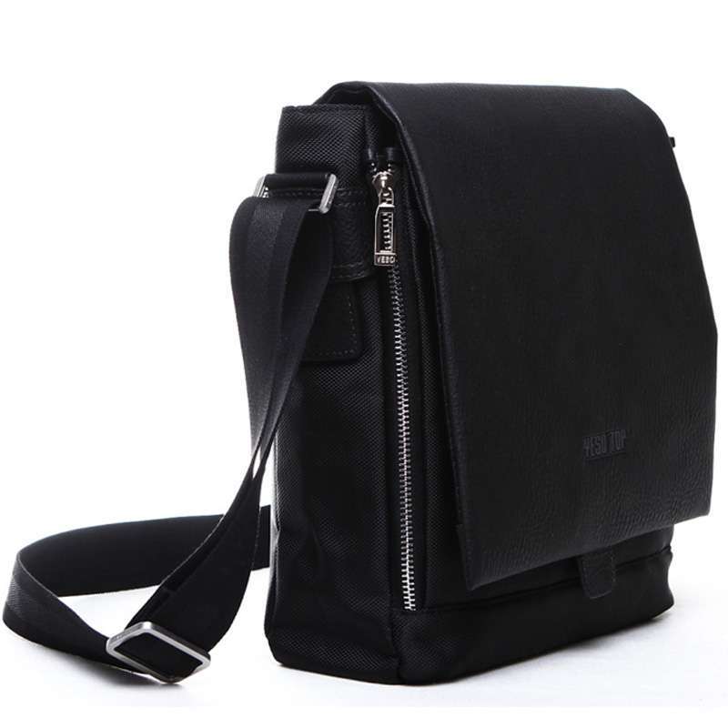 YESO 户外大师时尚简约磁扣翻盖男性单肩斜挎
