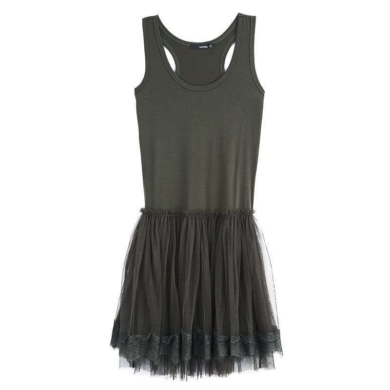 VANCL凡客诚品 女士秋意枫林网纱背心裙218