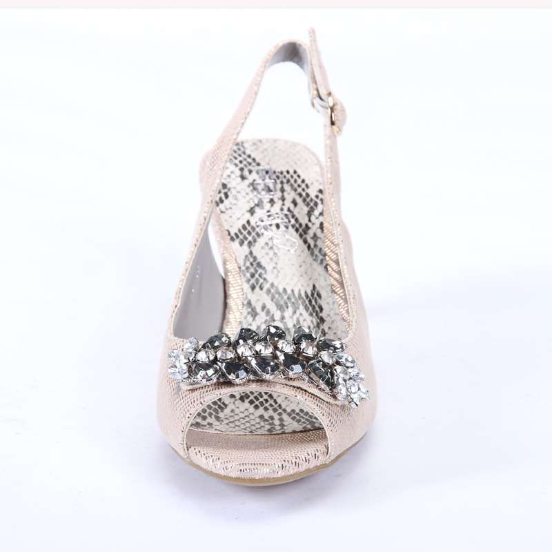 FBL菲伯丽尔夏季新款百搭PU中跟舒适女装皮