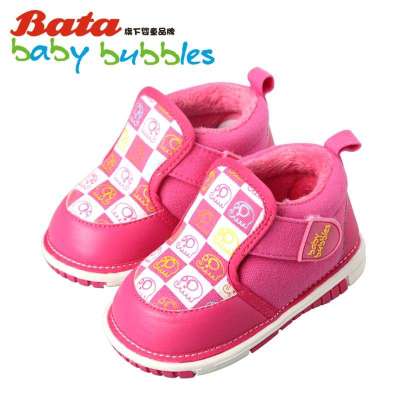 bybubbles冬季童鞋PU+帆布学步鞋141-5174-0