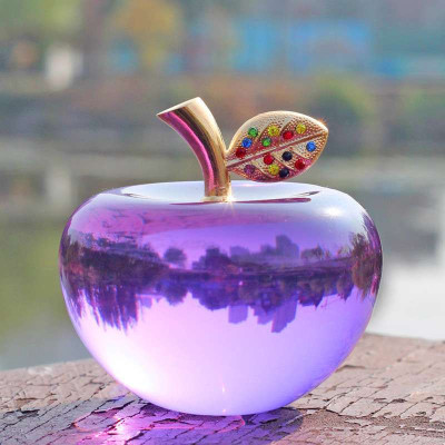 芷墨 紫色(金枝玉叶)水晶光面苹果平安夜圣诞节