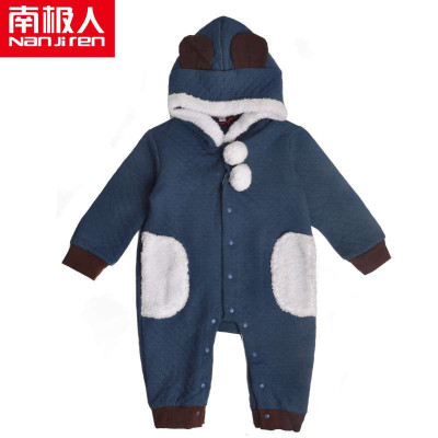 南极人婴儿连体衣加厚新生儿衣服秋冬装男女宝