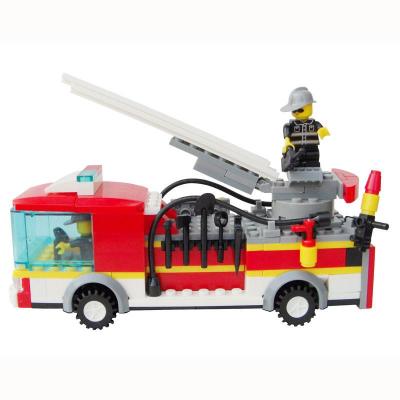 乐婴坊 拼装消防车玩具 救火车组装模型 流行拼
