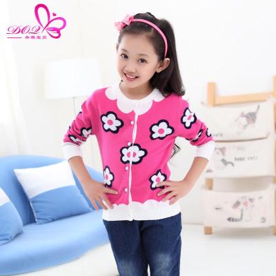 童装2014新款<em>儿童毛衣</em>开衫外套 女童圆领<em>毛衣</em>