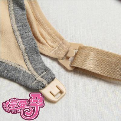 享受孕纯棉孕妇前开<em>纽扣式</em>哺乳<em>内衣</em>无钢圈大码