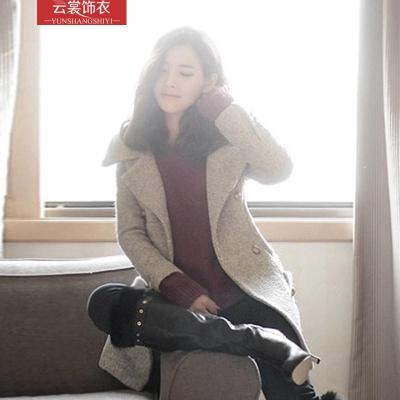 云裳饰衣2014秋冬新款<em>韩版中长款</em>大码女装毛