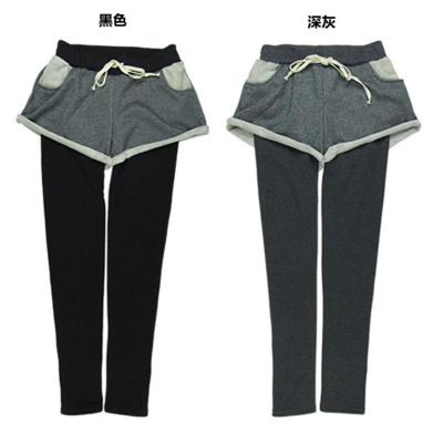 内慧 秋冬新品<em>女士</em>加绒<em>加厚短裤</em>假两件裙裤打