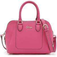 斯提亚（stiya）缤纷色彩系列轻巧迷你马蹄包 时尚真皮 女式手提斜挎包 SK152001 粉红色