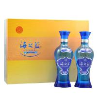 洋河(YangHe) 蓝色经典 海之蓝52度 礼盒装白酒 480ml*2瓶口感绵柔浓香型