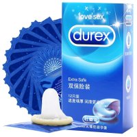 杜蕾斯(Durex)双保险12只装避孕套超薄款润滑安全套 成人情趣计生性用品