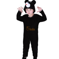 圣诞节宝宝表演服装连休黑色 小熊动物造型套