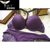 大码套装蕾丝黑色75c m内裤套装 75a m内裤套装 紫色(实物比图片深)