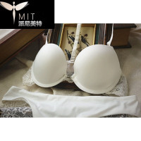 性感前扣哺乳内衣少女大码套装蕾丝紫色(实物比图片深)75c m内裤套装
