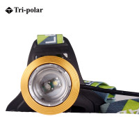 三极户外(Tripolar) TP3337 led头灯户外钓鱼头戴式强光充电亮300米防水蓝白双光源照明头灯 T6白光