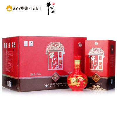 牛栏山 百年红10年 52度 500ml*6瓶整箱装