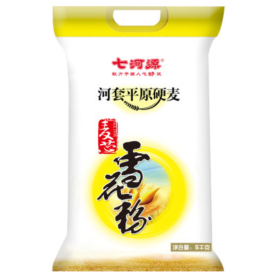 【苏宁易购超市】七河源 河套面粉 麦芯雪花粉5kg