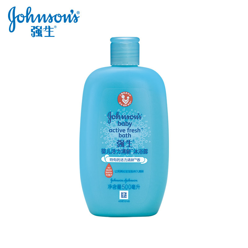 强生(johnson)婴儿活力清新沐浴露500ml(清新滋养 柔嫩润肤)