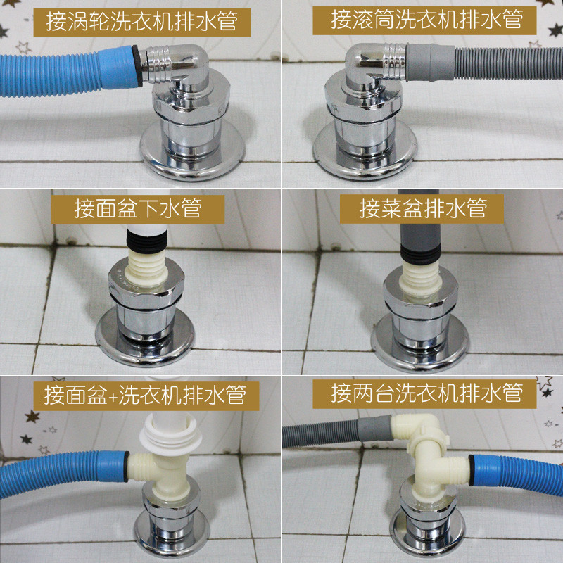 潜水艇submarine洗衣机下水管防返水接头排水管专用防臭地漏弯头防溢