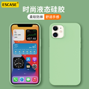 ESCASE 苹果12手机壳iphone12mini保护套液态硅胶12max超薄 防摔promax镜头全包网红创意潮牌
