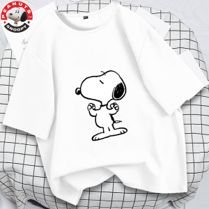 史努比(SNOOPY)儿童夏季新款印花圆领T恤衫TDT1