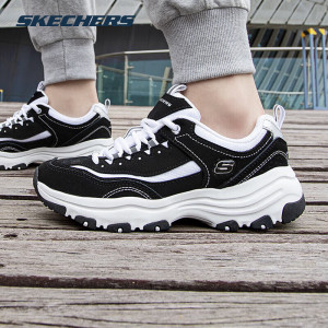 斯凯奇(Skechers)女鞋2023秋季新款D'LITES1.0时尚绑带运动鞋熊猫鞋老爹鞋休闲鞋88_181