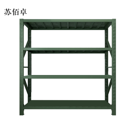 苏佰卓消防铁锹镐农具摆放架安保装备器材存放架军绿色拆装盾牌货架2米长存放架2000*600*2000(标准款)