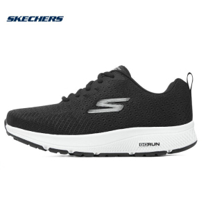 斯凯奇(Skechers)女鞋轻便防滑运动鞋时尚舒适休闲鞋软底网面跑步鞋 128286-BKW