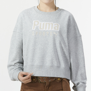 彪马(PUMA)女装新款跑步健身运动上衣户外休闲套头衫圆领卫衣626169-83 ZP