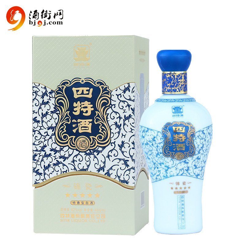 酒街网 四特酒锦瓷五星42度460ml