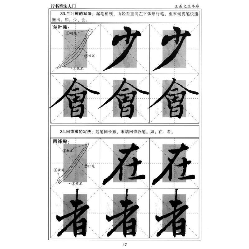 行书笔法入门-王羲之兰亭序