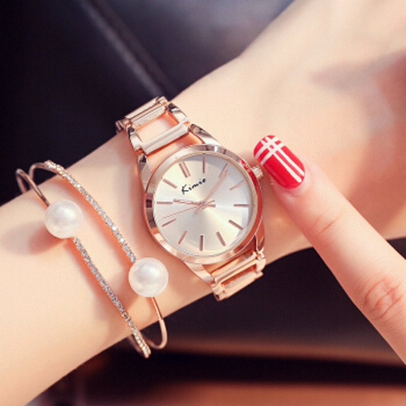 艾奇 金米欧石英表镂空链条防水指针式女生气质学生手表女士手表 6105