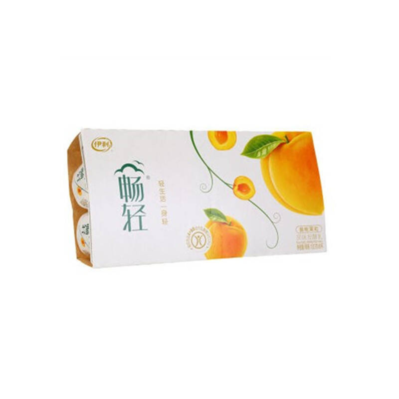 七果果 伊利 畅轻酸奶风味发酵乳黄桃味 100gx8杯 产发mk