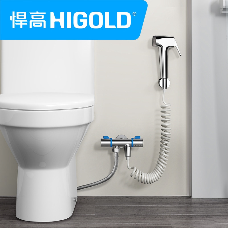 higold/悍高 厕所马桶喷枪套装清洗卫生间冲洗喷枪净身妇洗器龙头