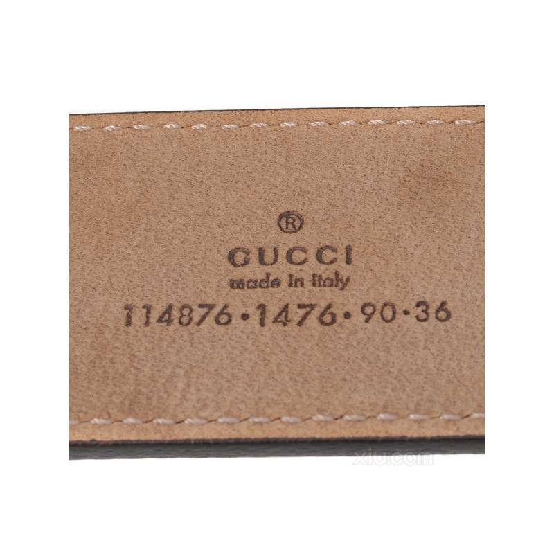 gucci 古驰 男士双g logo休闲腰带114876-gd6g-8374