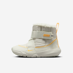 中童 Nike Flex Advance 舒适百搭 减震耐磨 高筒 儿童靴子 白橙色 DD0304-100