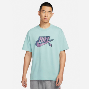 Nike Sportswear 字母Logo印花宽松短袖T恤 男款 矿物色 FD1297-309